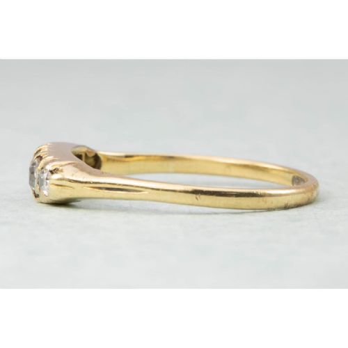 ANTIQUE 18CT GOLD 5 STONE 050 CARAT DIAMOND RING - ADDITIONAL PHOTO 2