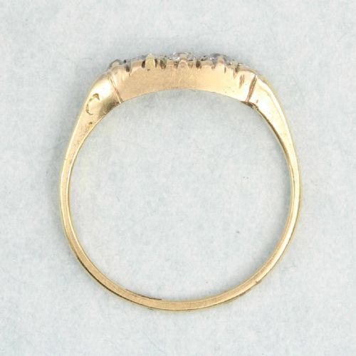 ANTIQUE 18CT GOLD 5 STONE 050 CARAT DIAMOND RING - ADDITIONAL PHOTO 5