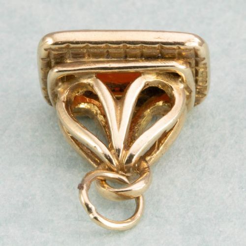VICTORIAN 9CT GOLD CARNELIAN FOB - ADDITIONAL PHOTO 4