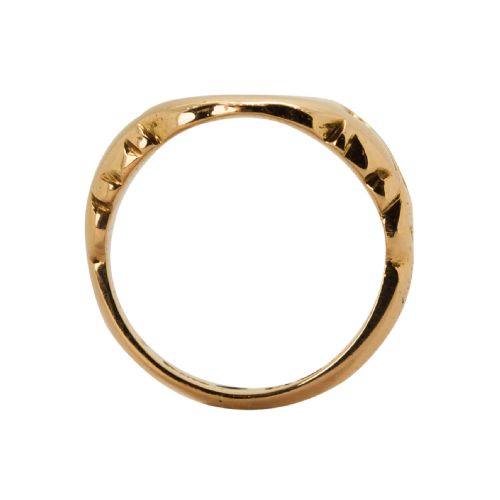 ANTIQUE 18CT GOLD SHIELD FACE HEAVY SIGNET RING - ADDITIONAL PHOTO 5