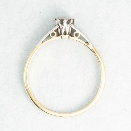 VINTAGE 18CT GOLD SOLITAIRE DIAMOND ENGAGEMENT RING - ADDITIONAL PHOTO 4