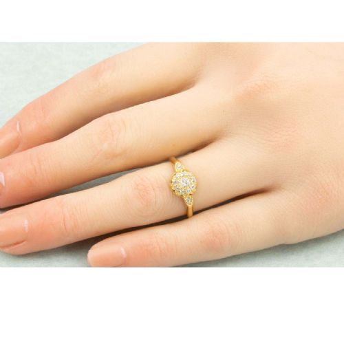 VINTAGE 18CT YELLOW GOLD OLD CUT DIAMOND CLUSTER RING - ADDITIONAL PHOTO 6