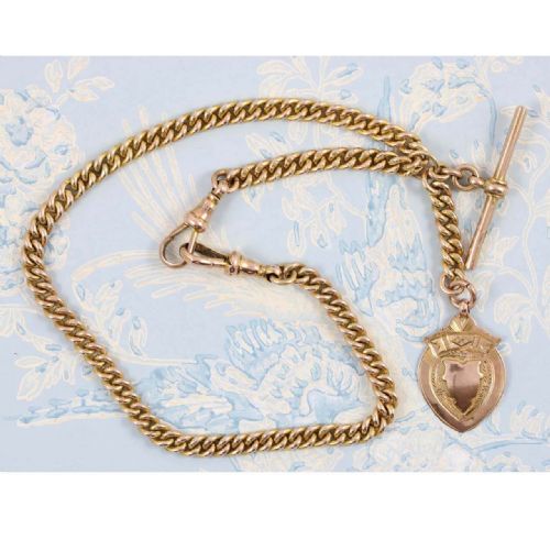 ANTIQUE 9CT GOLD 14 ALBERT WATCH CHAIN - ADDITIONAL PHOTO 1