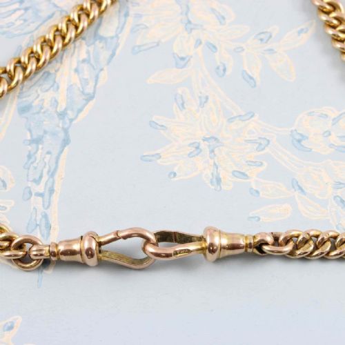 ANTIQUE 9CT GOLD 14 ALBERT WATCH CHAIN - ADDITIONAL PHOTO 6
