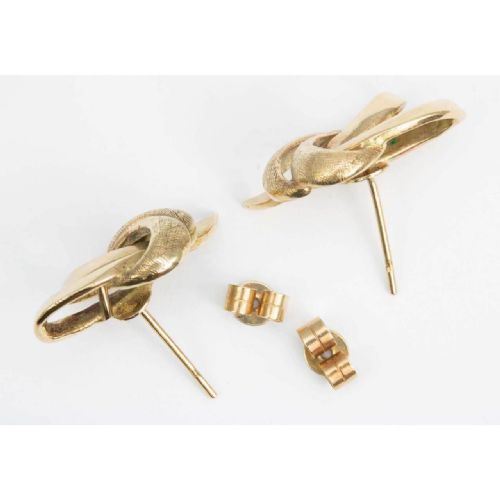 VINTAGE 9CT GOLD LOOPED STUD EARRINGS - ADDITIONAL PHOTO 5