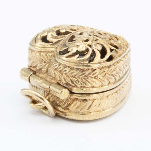 VINTAGE 9CT GOLD HEART RING BOX WITH RING CHARM - ADDITIONAL PHOTO 4