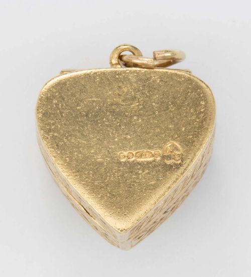 VINTAGE 9CT GOLD HEART RING BOX WITH RING CHARM - ADDITIONAL PHOTO 6