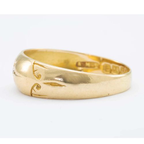 EDWARDIAN 18CT GOLD DIAMOND GYPSY RING - ADDITIONAL PHOTO 2