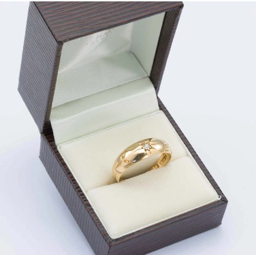 EDWARDIAN 18CT GOLD DIAMOND GYPSY RING - ADDITIONAL PHOTO 7