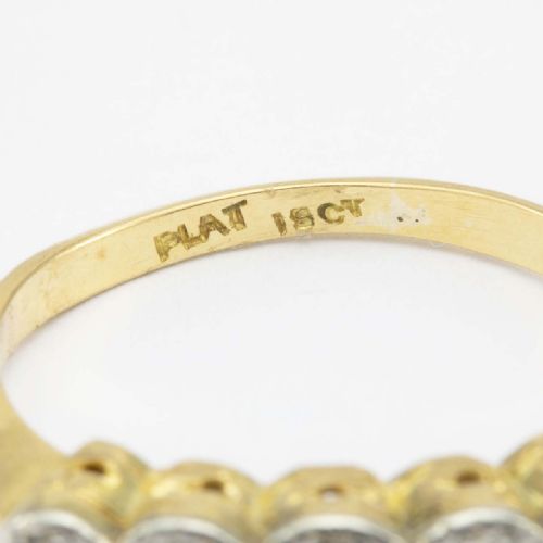 ANTIQUE 18CT GOLD OLD CUT DIAMOND 5 STONE RING - ADDITIONAL PHOTO 5