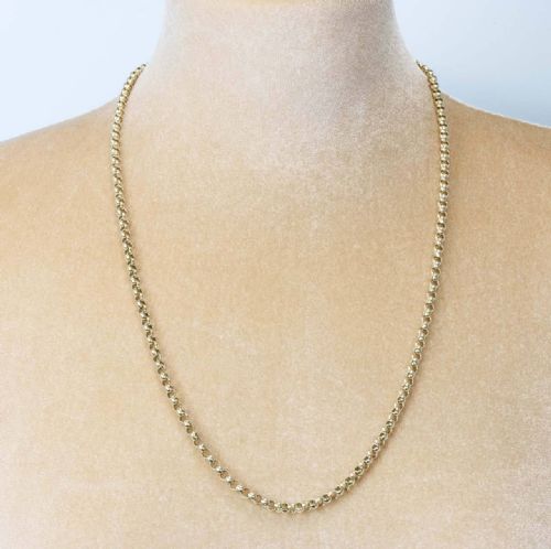VINTAGE 9CT GOLD 26 BELCHER ROLO CHAIN NECKLACE 289 GRAMS - ADDITIONAL PHOTO 5