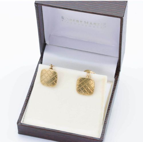 VINTAGE 9CT GOLD PATTERNED CHAIN CUFFLINKS HALLMARKED 1929 - ADDITIONAL PHOTO 5