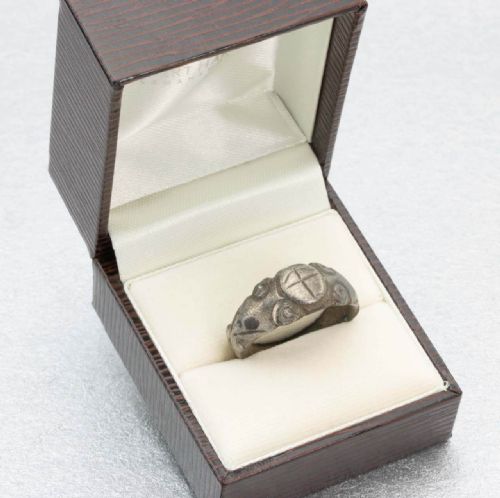 ANCIENT ROMAN SILVER RING WITH CROSS 2ND 4TH CENTURY - ADDITIONAL PHOTO 6