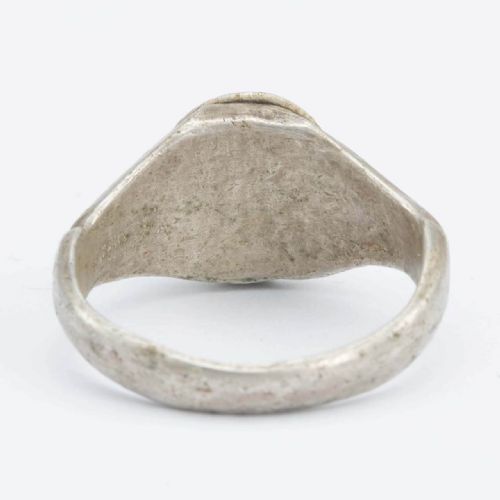 ROMAN SILVER SIGNET RING WITH JASPER CAPRICORN INTAGLIO - ADDITIONAL PHOTO 3