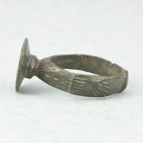 MEDIEVAL BYZANTINE BRONZE CROSS RING - ADDITIONAL PHOTO 2