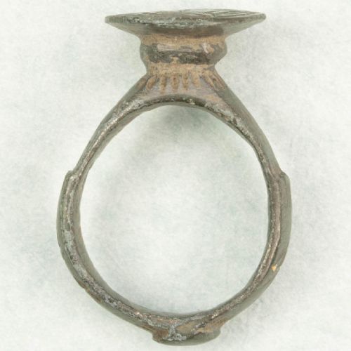 MEDIEVAL BYZANTINE BRONZE CROSS RING - ADDITIONAL PHOTO 4