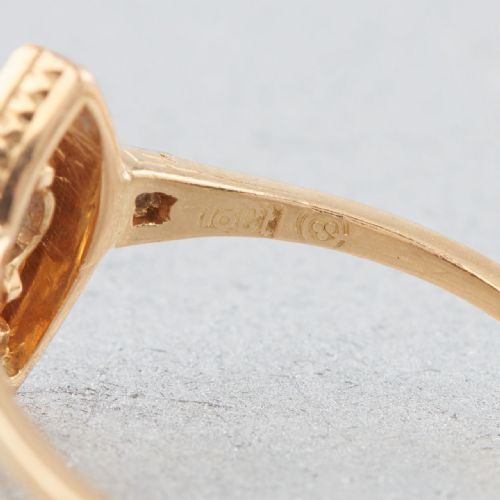 ART NOUVEAU 18CT GOLD OLD CUT DIAMOND NAVETTE RING - ADDITIONAL PHOTO 5