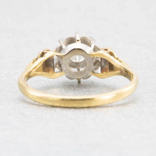 VINTAGE 18CT GOLD 025 CARAT DIAMOND HIGH SET SOLITAIRE ENGAGEMENT RING - ADDITIONAL PHOTO 1