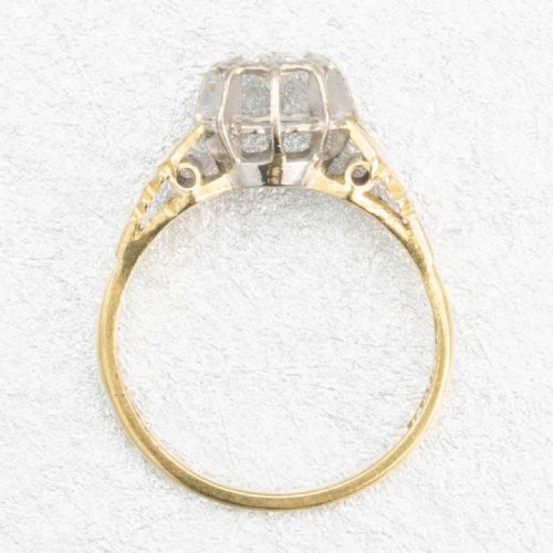 VINTAGE 18CT GOLD 025 CARAT DIAMOND HIGH SET SOLITAIRE ENGAGEMENT RING - ADDITIONAL PHOTO 2