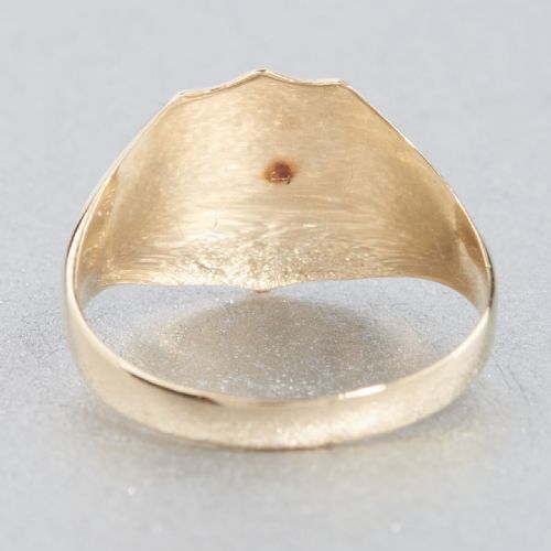 VINTAGE 9CT GOLD SHIELD FACED SIGNET RING HALLMARKED 1940 - ADDITIONAL PHOTO 3