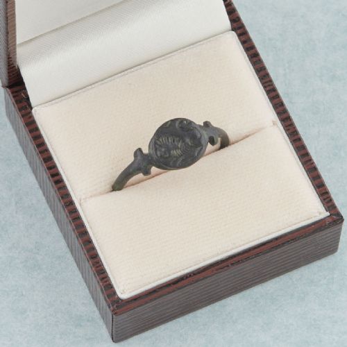 BYZANTINE LION INTAGLIO BRONZE RING - ADDITIONAL PHOTO 7