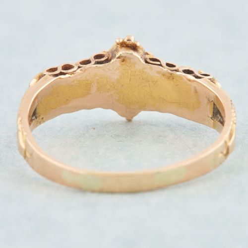 VICTORIAN 18CT GOLD AMETHYST AND PEARL DRESS RING - ADDITIONAL PHOTO 3