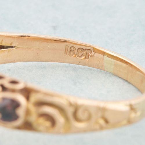 VICTORIAN 18CT GOLD AMETHYST AND PEARL DRESS RING - ADDITIONAL PHOTO 5