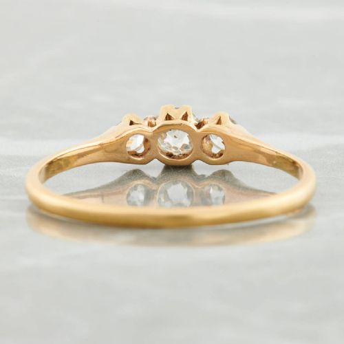 18CT GOLD 3 STONE 050 CARAT DIAMOND RING - ADDITIONAL PHOTO 5