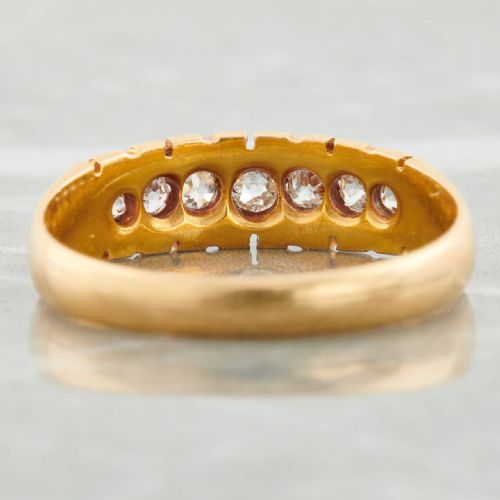 VICTORIAN 18CT GOLD 7 STONE DIAMOND RING - ADDITIONAL PHOTO 6