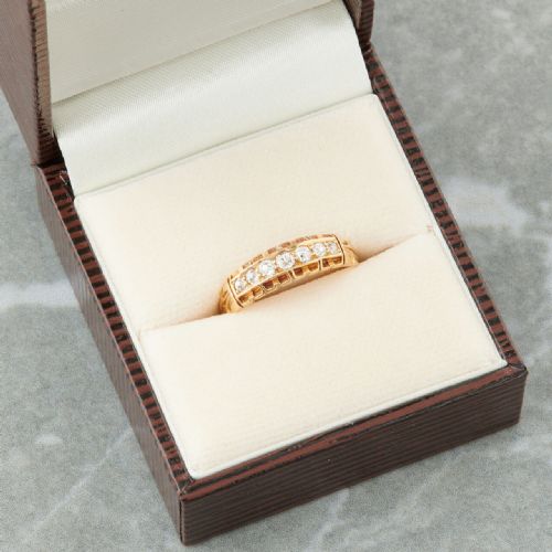 VICTORIAN 18CT GOLD 7 STONE DIAMOND RING - ADDITIONAL PHOTO 8
