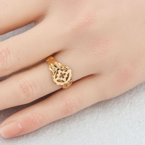 GEORGIAN 18CT GOLD OPENWORK CROSS RING - ADDITIONAL PHOTO 1