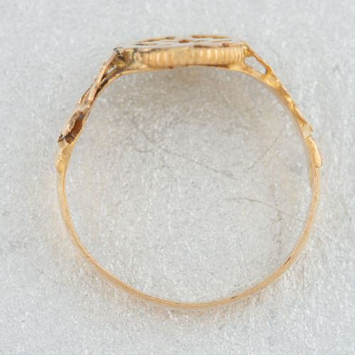GEORGIAN 18CT GOLD OPENWORK CROSS RING - ADDITIONAL PHOTO 5