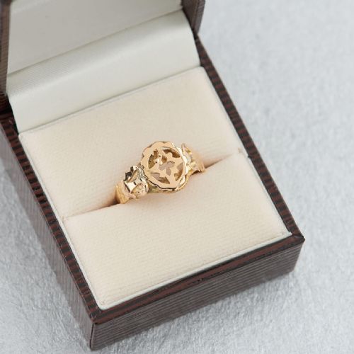 GEORGIAN 18CT GOLD OPENWORK CROSS RING - ADDITIONAL PHOTO 6