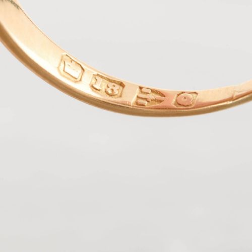 VICTORIAN 18CT GOLD SAPPHIRE AND DIAMOND HALF HOOP RING - ADDITIONAL PHOTO 7