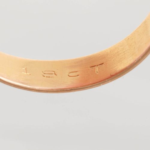 18CT GOLD CORAL AND DIAMOND WISHBONE RING - ADDITIONAL PHOTO 7