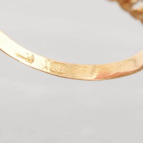 18CT GOLD SAPPHIRE AND DIAMOND 5 STONE HALF HOOP RING - ADDITIONAL PHOTO 9