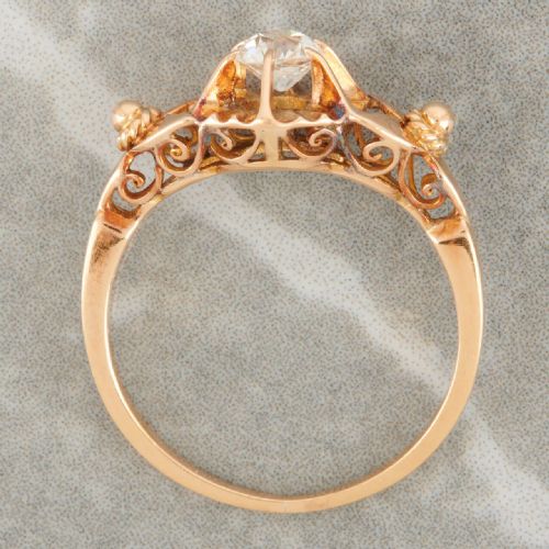 EDWARDIAN 18CT GOLD DIAMOND SOLITAIRE ENGAGEMENT RING - ADDITIONAL PHOTO 5