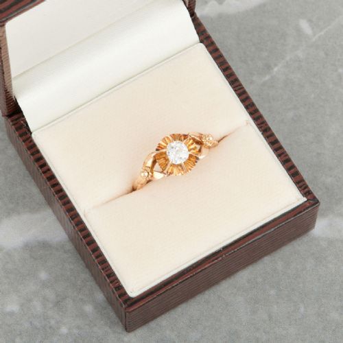 EDWARDIAN 18CT GOLD DIAMOND SOLITAIRE ENGAGEMENT RING - ADDITIONAL PHOTO 7