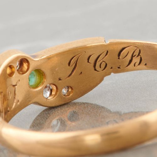 18CT GOLD EMERALD PEARL AND DIAMOND RING - ADDITIONAL PHOTO 4