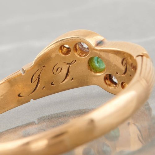 18CT GOLD EMERALD PEARL AND DIAMOND RING - ADDITIONAL PHOTO 6