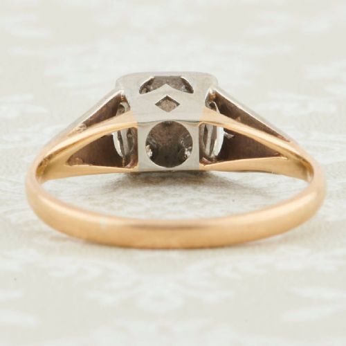 18CT GOLD FOUR STONE DIAMOND ENGAGEMENT RING 1940S - ADDITIONAL PHOTO 4