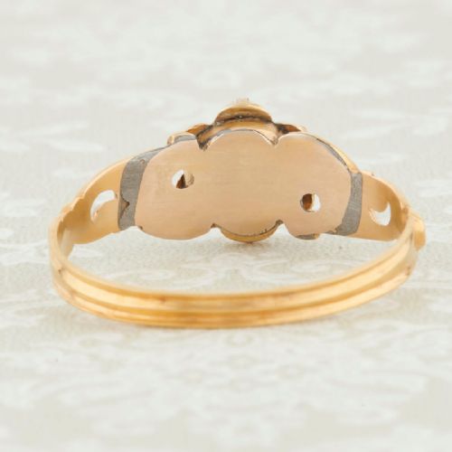 VICTORIAN 18CT GOLD RUBY PEARL AND TURQUOISE DRESS RING - ADDITIONAL PHOTO 5
