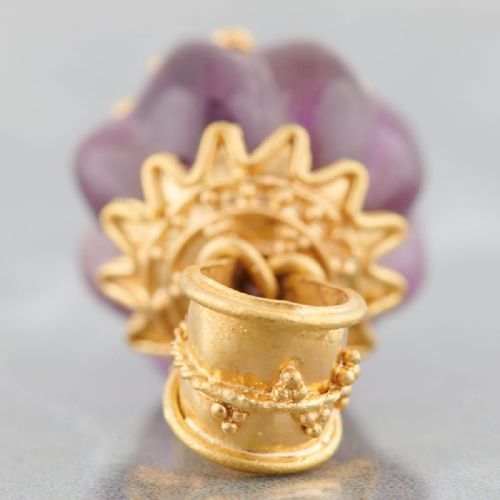 ANCIENT GREEK GOLD AMETHYST POMEGRANATE PENDANT - ADDITIONAL PHOTO 6