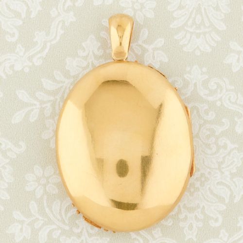 VICTORIAN 18CT GOLD ETRUSCAN DESIGN LARGE LOCKET - ADDITIONAL PHOTO 4