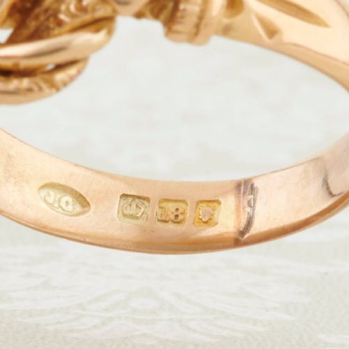 EDWARDIAN 18CT GOLD DIAMOND LOVERS KNOT RING - ADDITIONAL PHOTO 6