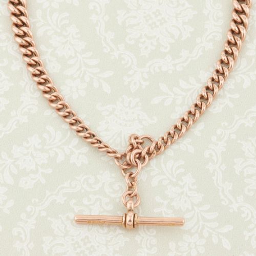 Antique 9ct Rose Gold Albert Watch Chain / Choker Chain Necklace