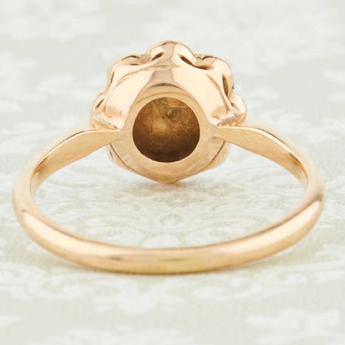 EDWARDIAN 18CT GOLD PEARL DAISY CLUSTER RING - ADDITIONAL PHOTO 4