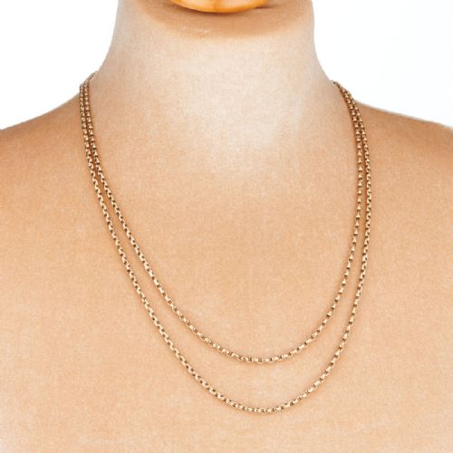 9CT GOLD 49 BELCHER GUARD CHAIN - ADDITIONAL PHOTO 1