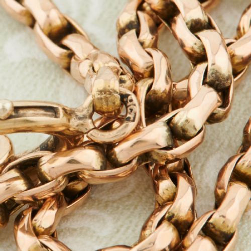 9CT GOLD 49 BELCHER GUARD CHAIN - ADDITIONAL PHOTO 4