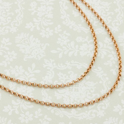 9ct gold 56 belcher guard chain necklace - CATEGORY: ANTIQUE JEWELLERY - DATED 19TH CENTURY